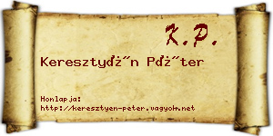Keresztyén Péter névjegykártya